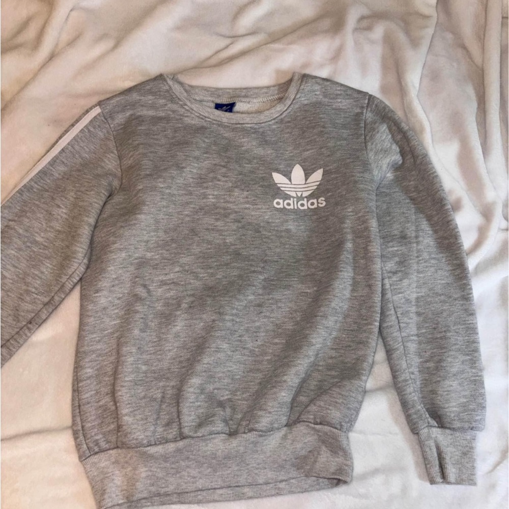 Adidas Heather Gray Crewneck Sweatshirt